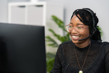 Woman on computer